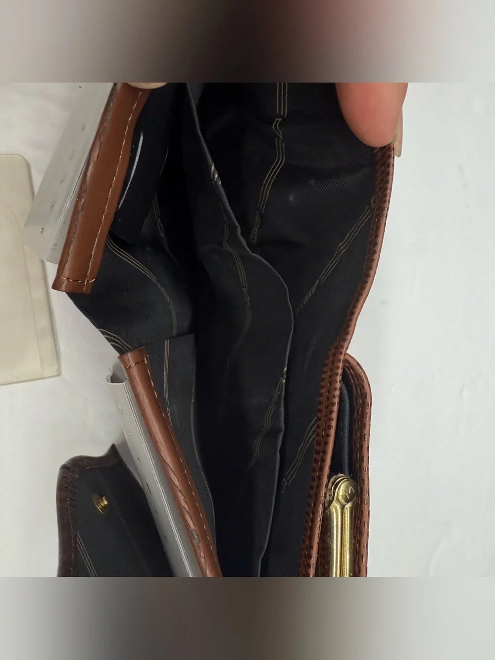 Vintage Amity Cowhide Leather Trifold Wallet